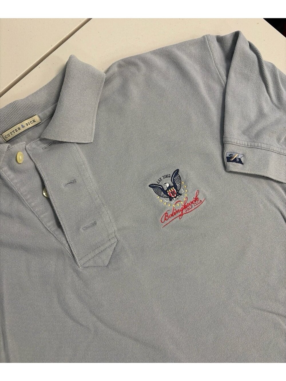 Cutter & Buck Bolingbrook Golf Club Polo Shirt Mens XXL Gray Embroidered Cotton